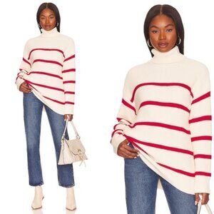 NWT | superdown Revolve Robyn Red/Off White Stripe Sweater XS